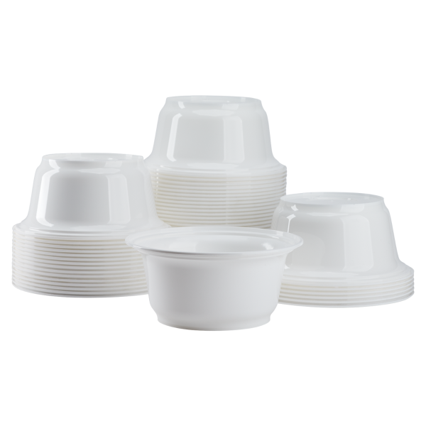[300 ct] 36 oz Disposable Bowls | White | Injection Molded PP | 179 mm