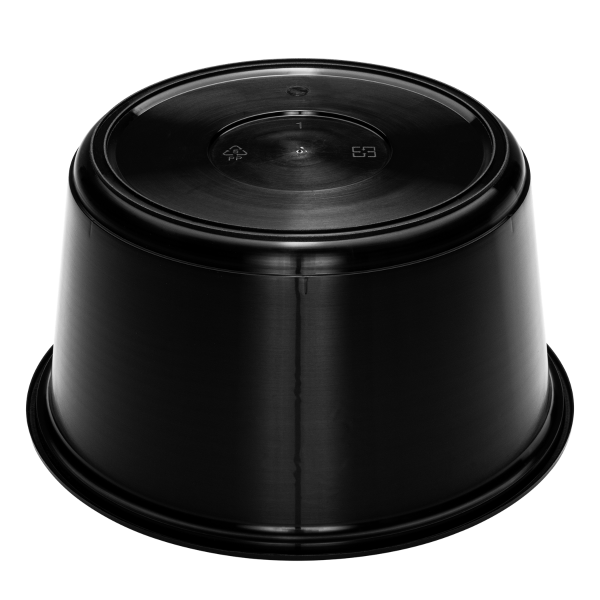 [300 ct] 48 oz Disposable Bowls | Black | Injection Molded PP | 179 mm