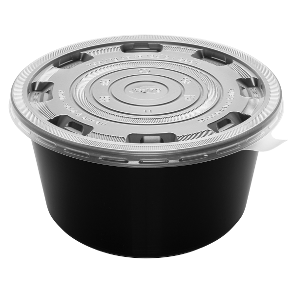 [300 ct] 48 oz Disposable Bowls | Black | Injection Molded PP | 179 mm