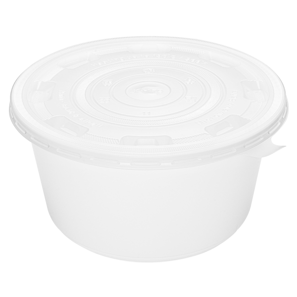 [300 ct] 48 oz Disposable Bowls | White | Injection Molded PP | 179 mm