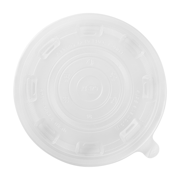 [300 ct] Disposable Bowl Lids | For 22-48 oz Injection Molded Bowls | 179 mm | Clear