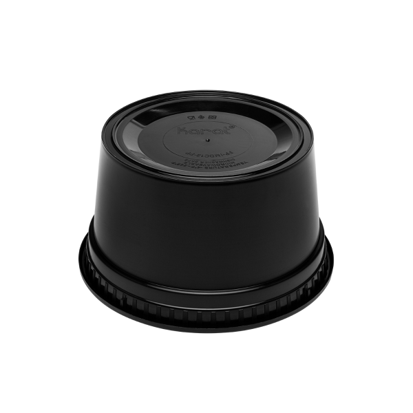 [240 sets] 12 oz Deli Containers with Lids | Injection Molded PP | Black