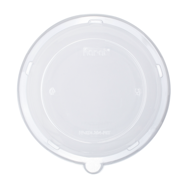 [200 ct] Bowl Lids | For 24-40 oz Molded Fiber Bowl | PET | 204.4 mm