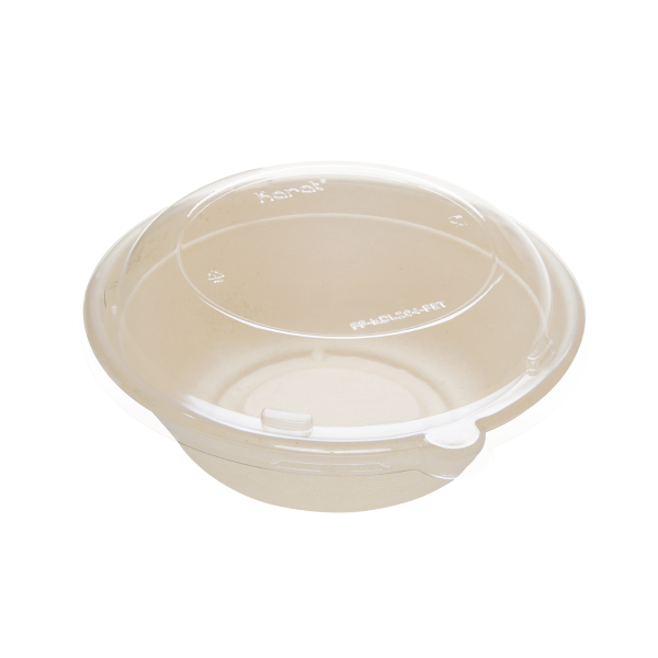 [200 ct] Bowl Lids | For 24-40 oz Molded Fiber Bowl | PET | 204.4 mm