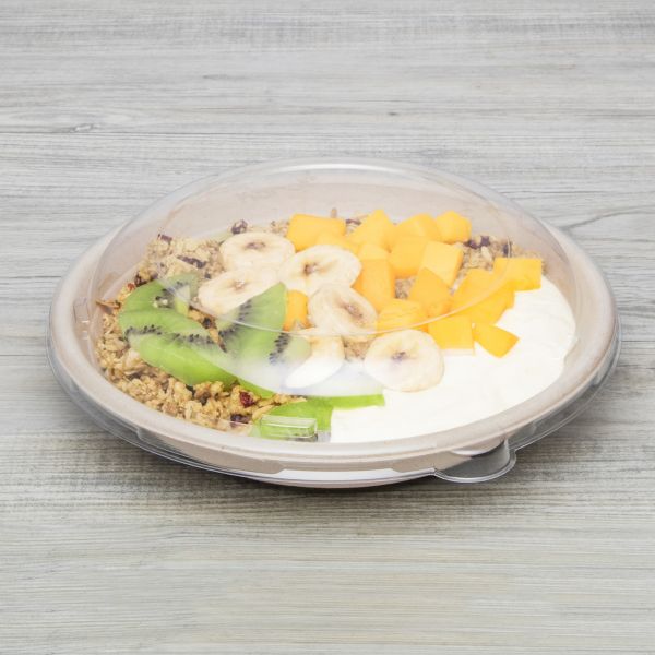 [200 ct] Bowl Lids | For 24-40 oz Molded Fiber Bowl | PET | 204.4 mm