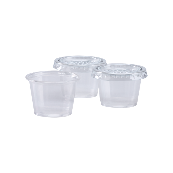 [2,500 ct] 1 oz Tall PP Plastic Portion Cups, Clear