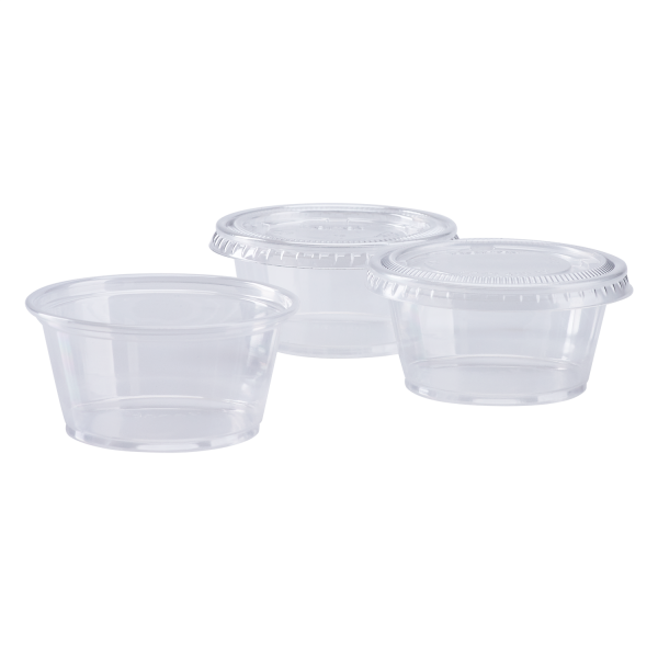 [2,500 ct] 3.25-5.5 oz PET Portion Cup Lids (73 mm)