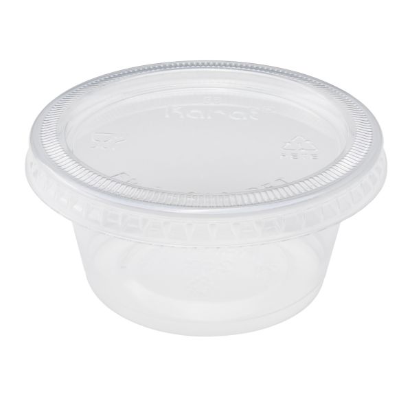 [2,500 ct] PET Plastic Portion Cup Lids (60 mm)