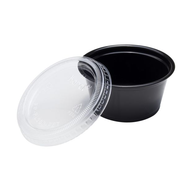 [2,500 ct] PET Plastic Portion Cup Lids (60 mm)