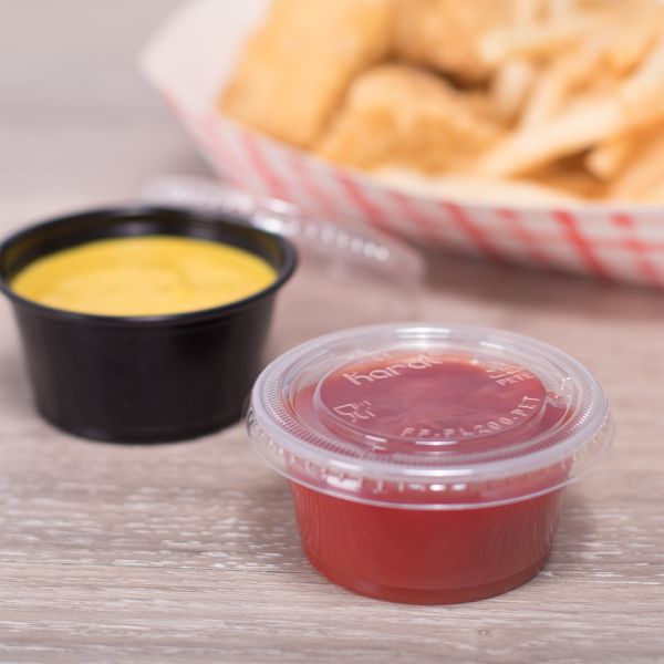 [2,500 ct] PET Plastic Portion Cup Lids (60 mm)