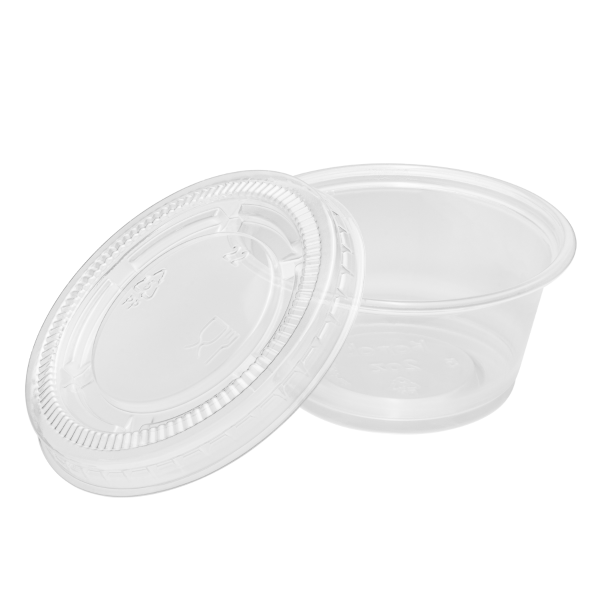 [2,500 ct] PP Plastic Portion Cup Lids (60 mm)