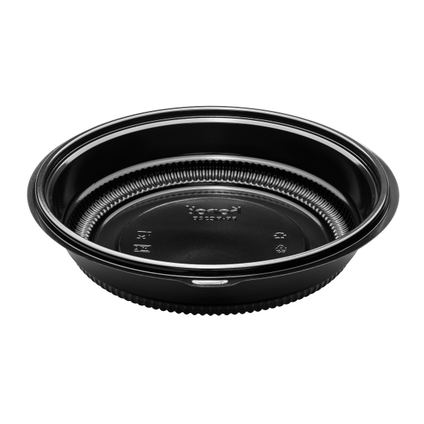 [150 ct] 32 oz PP Round Microwaveable Container, Black