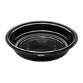 [150 ct] 32 oz PP Round Microwaveable Container, Black