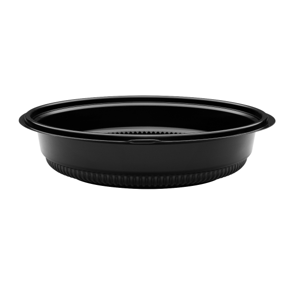 [150 ct] 32 oz PP Round Microwaveable Container, Black