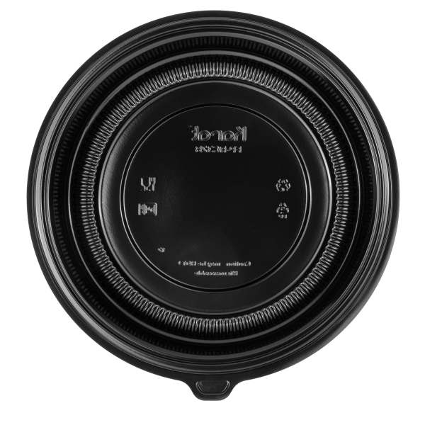 [150 ct] 32 oz PP Round Microwaveable Container, Black