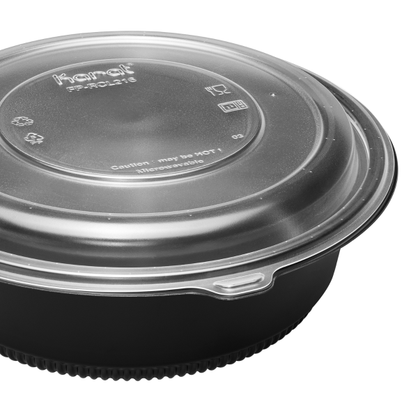 [150 ct] PP Lid for 32 & 48 oz PP Round Microwaveable Container, Translucent
