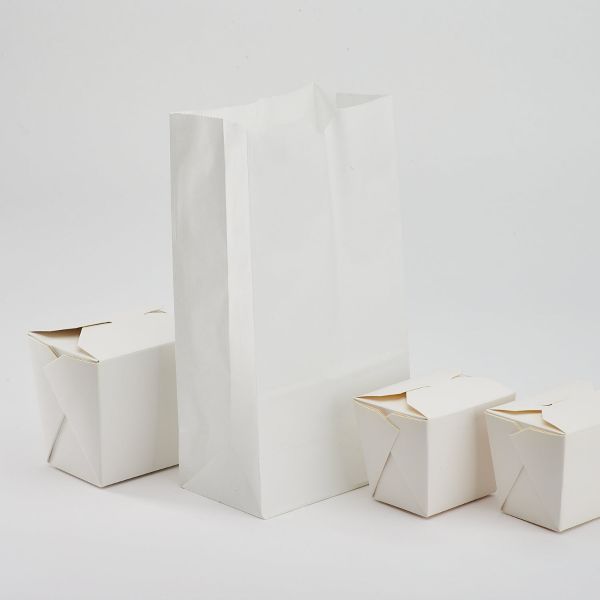 [2,000 ct] 4 lb Paper Bag, White