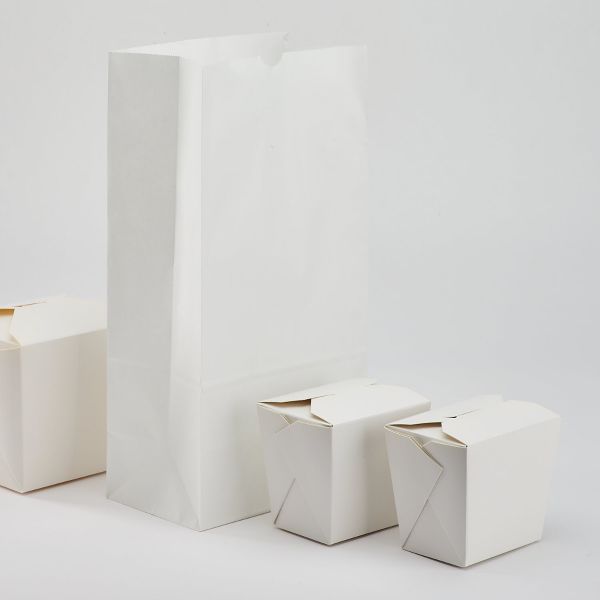 [1,000 ct] 8 lb Paper Bag, White