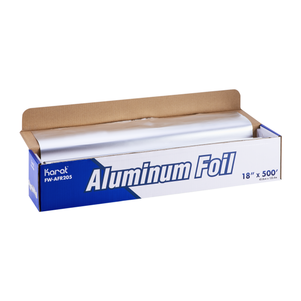 18" x 500' Standard Aluminum Foil Roll - 1 Roll