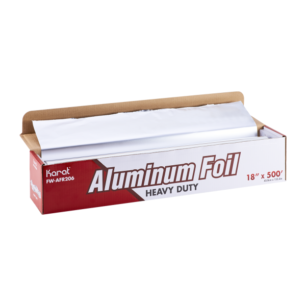 18" x 500' Heavy Duty Aluminum Foil Roll - 1 Roll