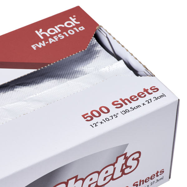 [3,000 sheets] 10.75" x 12" Heavy-Duty Pop-up Aluminum Foil Sheets
