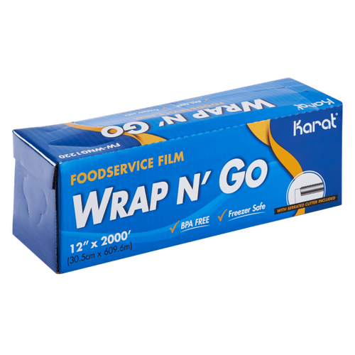 12" x 2000' WRAP N'GO Foodservice Film with Serrated Cutter