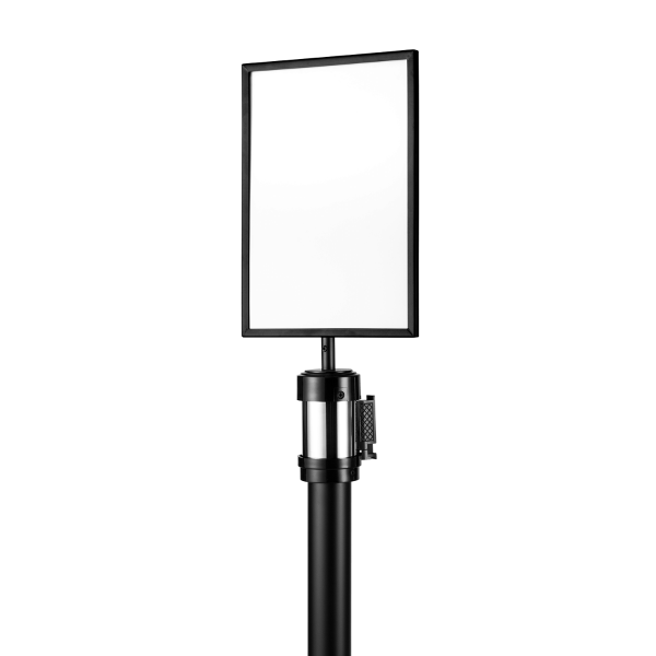 [Black] 8.5" x 12.5" Guidance Stanchion Sign Holder