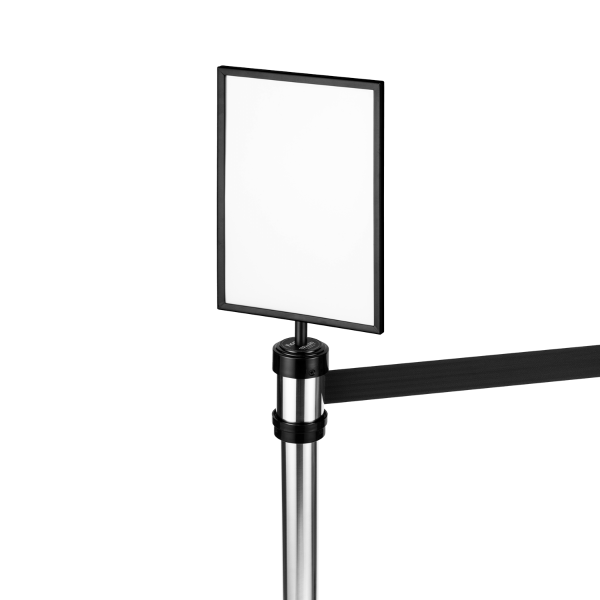 [Black] 8.5" x 12.5" Guidance Stanchion Sign Holder