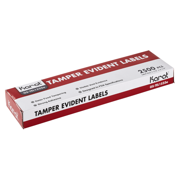 [2,500 ct] Tamper Evident Labels (1 1/2” x 2 1/3”)