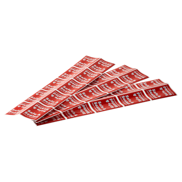 [2,500 ct] Tamper Evident Labels (1 1/2” x 2 1/3”)
