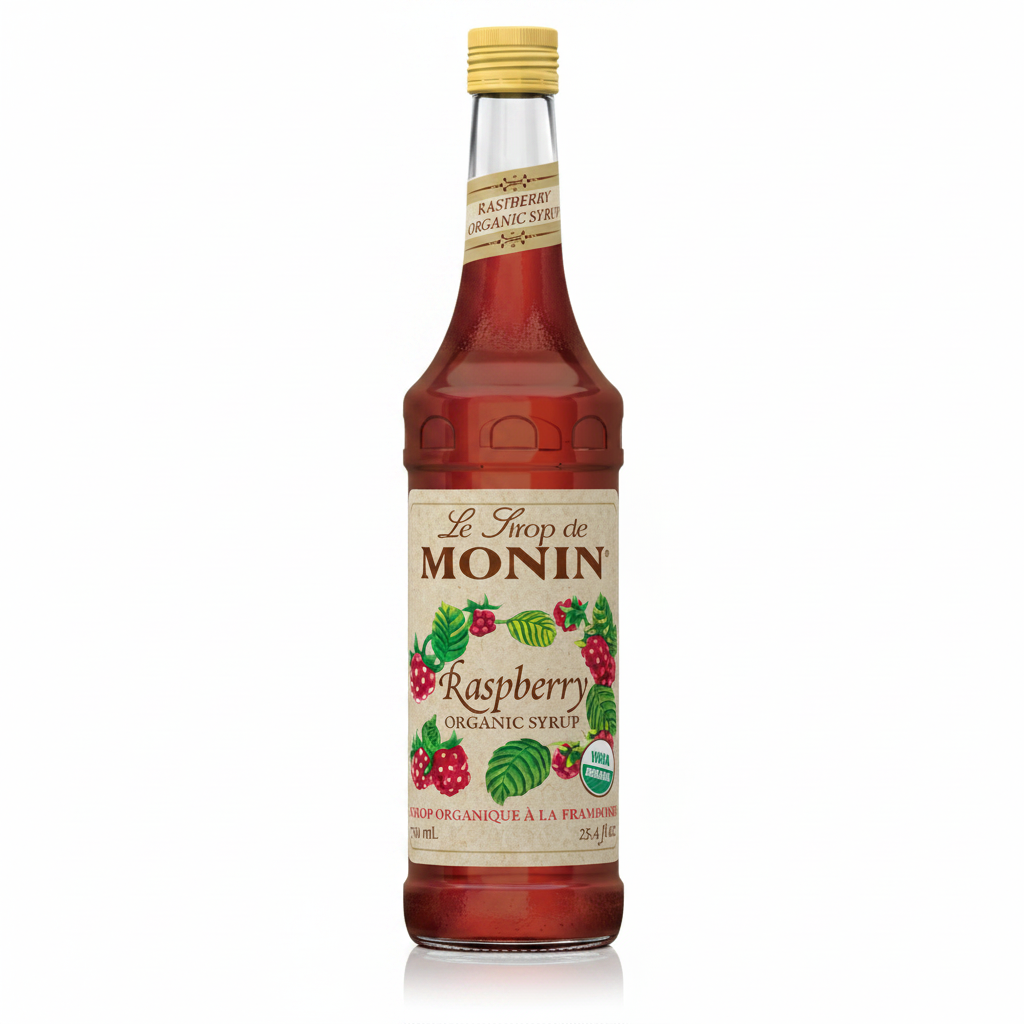 Monin Raspberry Organic Syrup - Bottle (750mL)
