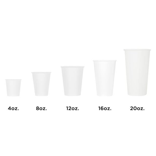 Karat Earth 20oz Eco-Friendly Paper Hot Cups (90mm), White - 600 pcs