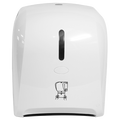 Generic Autocut Manual Hand Towel Roll Dispenser, White - 1 Unit