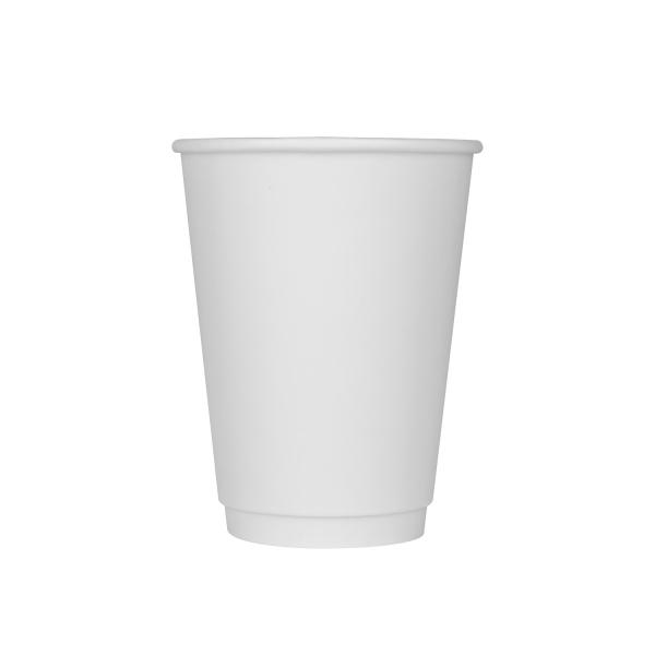 [500 ct] 12 oz Paper Coffee Cups | Insulated | 90 mm | White