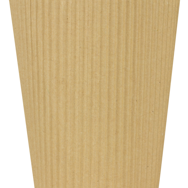 [500 ct] 12 oz Paper Coffee Cups | Ripple | 90 mm | Kraft