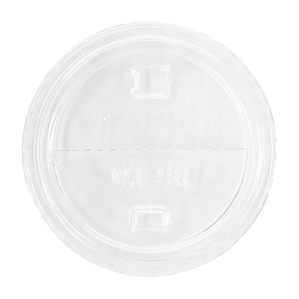 [1,000 ct] Plastic Dome Sipper Lids | PET | 98 mm | Half-Moon Flip Lid