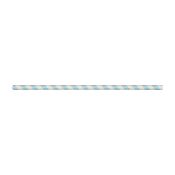 Karat Earth 10.25" Giant Paper Spiral Straw (7mm) Paper Wrapped, Blue & White - 1,200 pcs