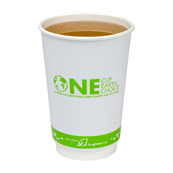 Karat Earth 16oz Eco-Friendly Insulated Paper Hot Cups (90 mm), Generic Print - 500 pcs