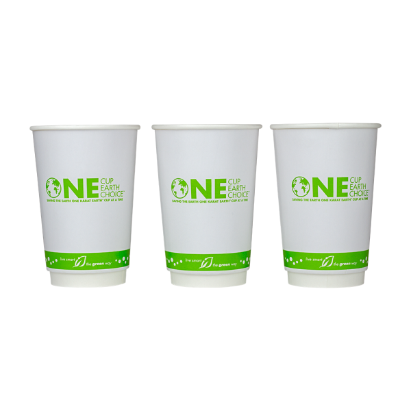 Karat Earth 16oz Eco-Friendly Insulated Paper Hot Cups (90 mm), Generic Print - 500 pcs