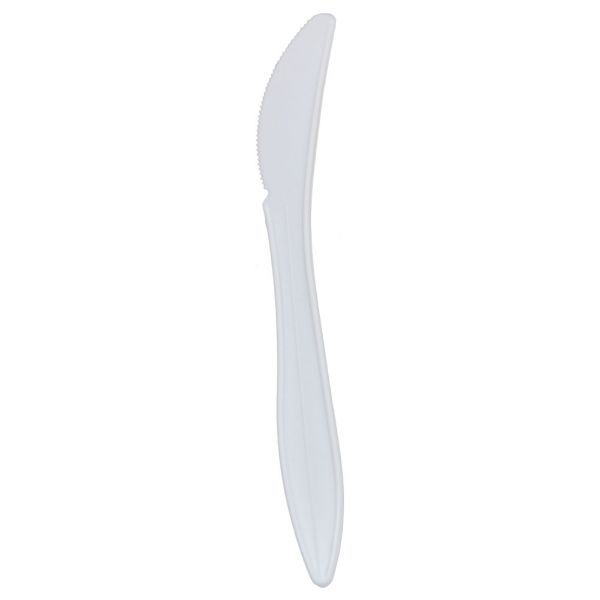 [1,000 ct] PP Plastic Plastic Medium Weight Knives, White