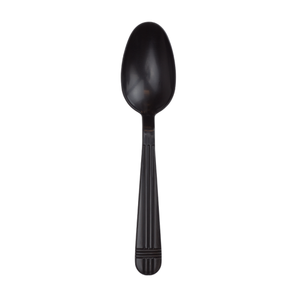 [1,000 ct] PP Plastic Premium Extra Heavy Weight Tea Spoons, Black