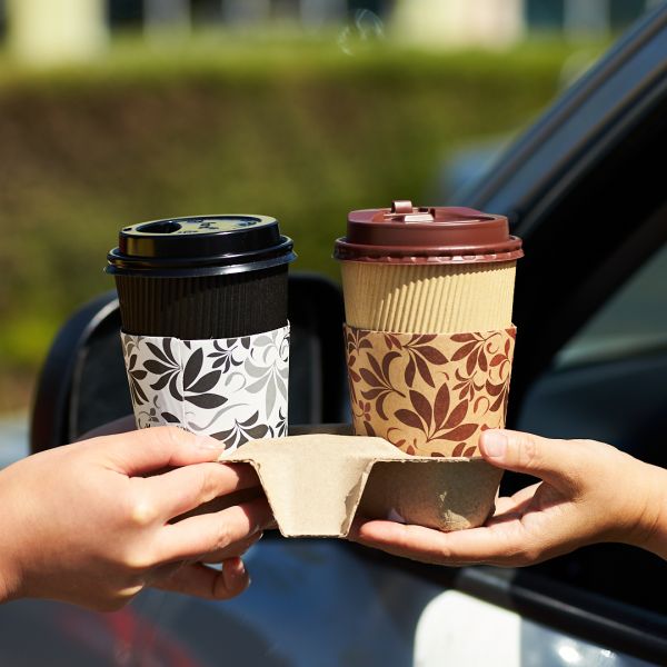 [600 ct] Drink Carrier, Holds 2 Cups (8-24 oz)