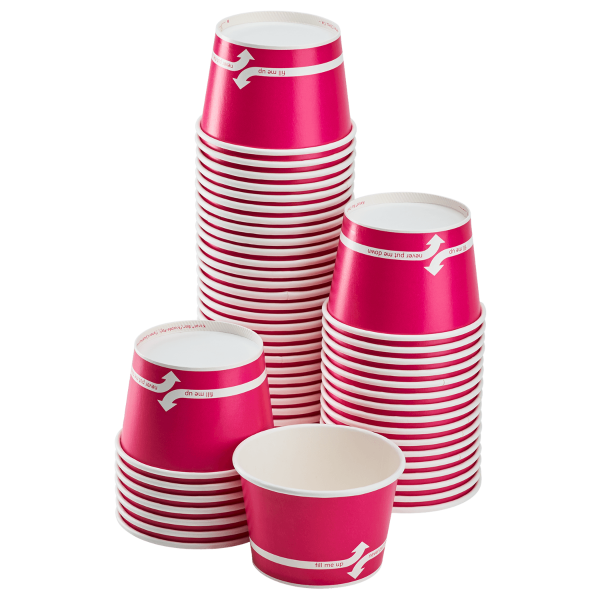 [600 ct] 20 oz Paper Food Containers | 127 mm | Pink
