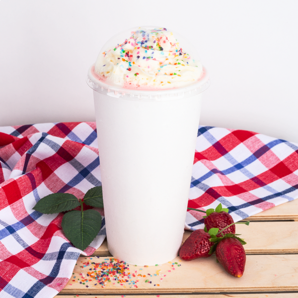 [600 ct] 32 oz Plastic Dome Cup Lids | PET | No Hole | 104.5 mm