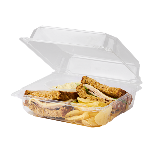 Karat Earth 8''x8'' PLA Hinged Container - 250 pcs