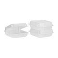 Karat Earth 9''x9" PLA Hinged Container, Clear - 200 pcs