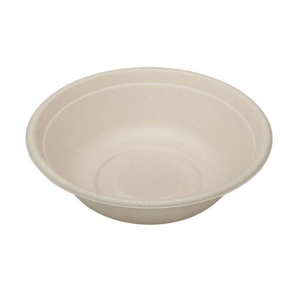 Karat Earth 32oz Molded Fiber Round Bowl, PFAS Free, Natural - 500 pcs