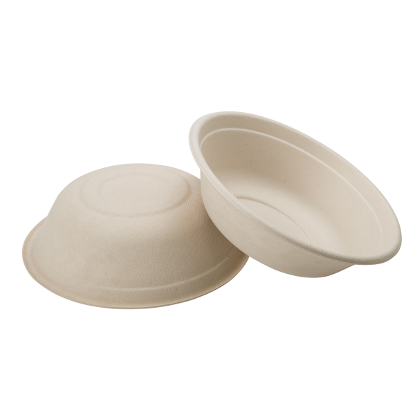 Karat Earth 32oz Molded Fiber Round Bowl, PFAS Free, Natural - 500 pcs
