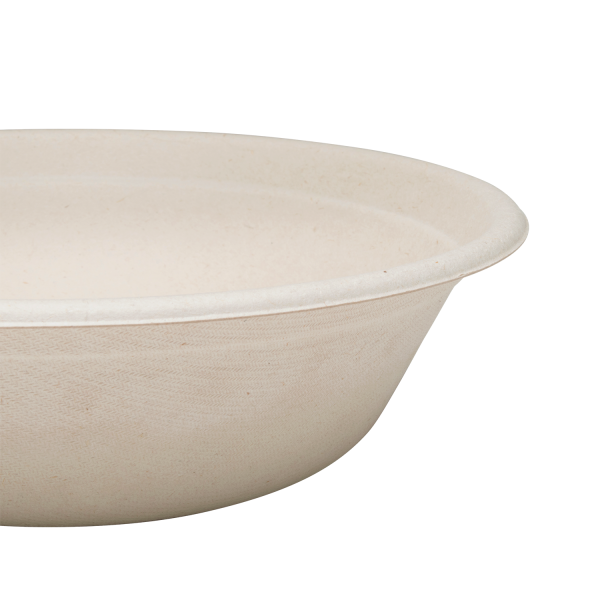 Karat Earth 32oz Molded Fiber Round Bowl, PFAS Free, Natural - 500 pcs