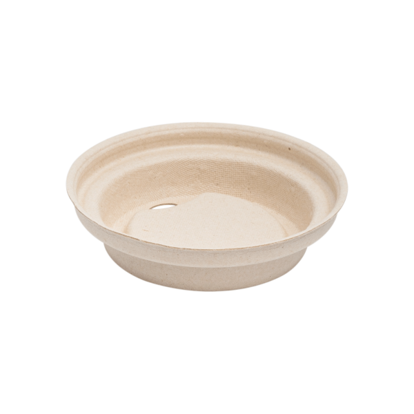 Karat Earth 80mm PFAS Free Bagasse Sipper Dome Lid for 8 oz. Hot Cup, Natural - 500 pcs